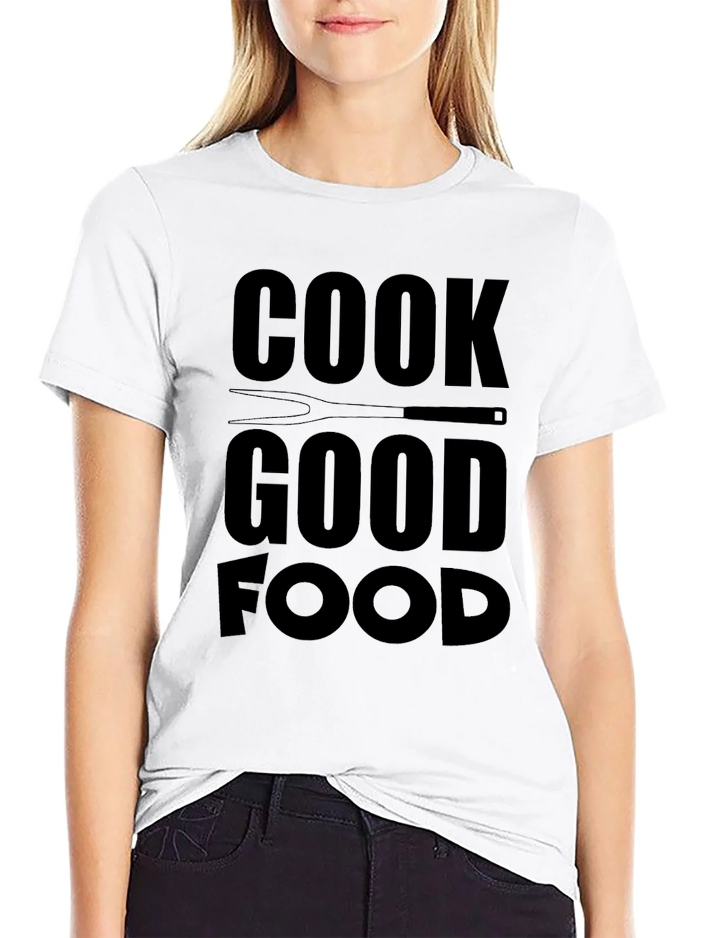 Cook Good Food Graphic Tee - Black Casual T-Shirt product image 6