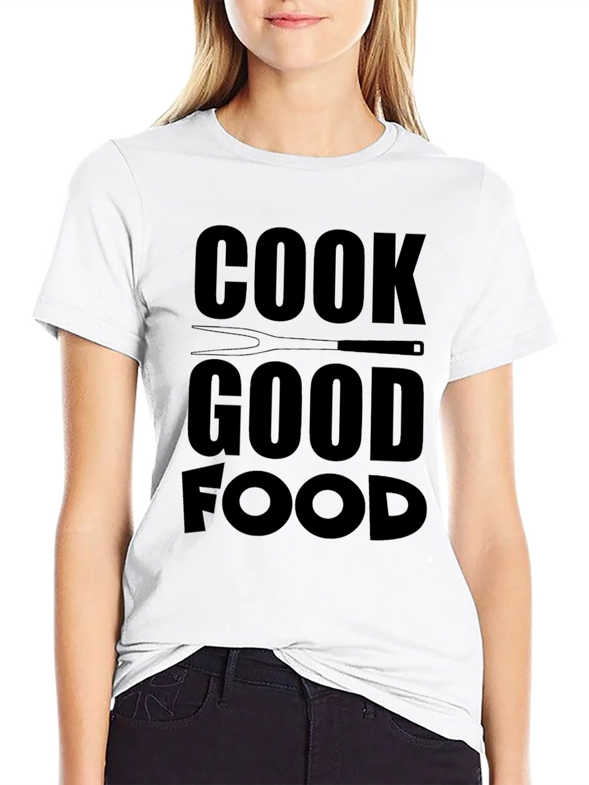 Cook Good Food Graphic Tee - Black Casual T-Shirt product image 6