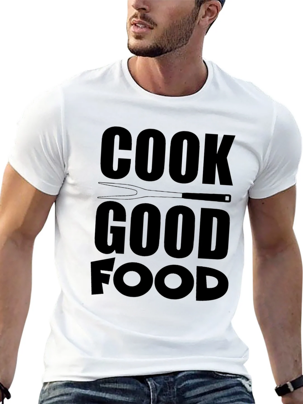 Cook Good Food Graphic Tee - Black Casual T-Shirt product image 8