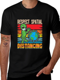 Respect Spatial Distancing T-Shirt Alien Earth Graphic Tee product image 1