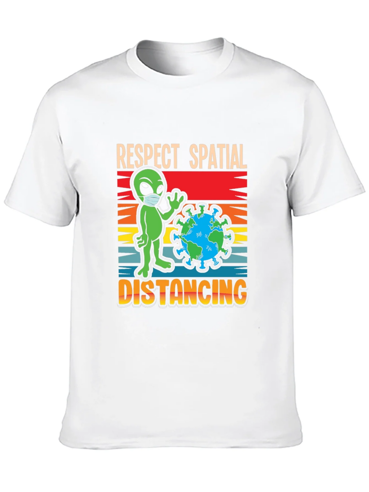 Respect Spatial Distancing T-Shirt Alien Earth Graphic Tee product image 9