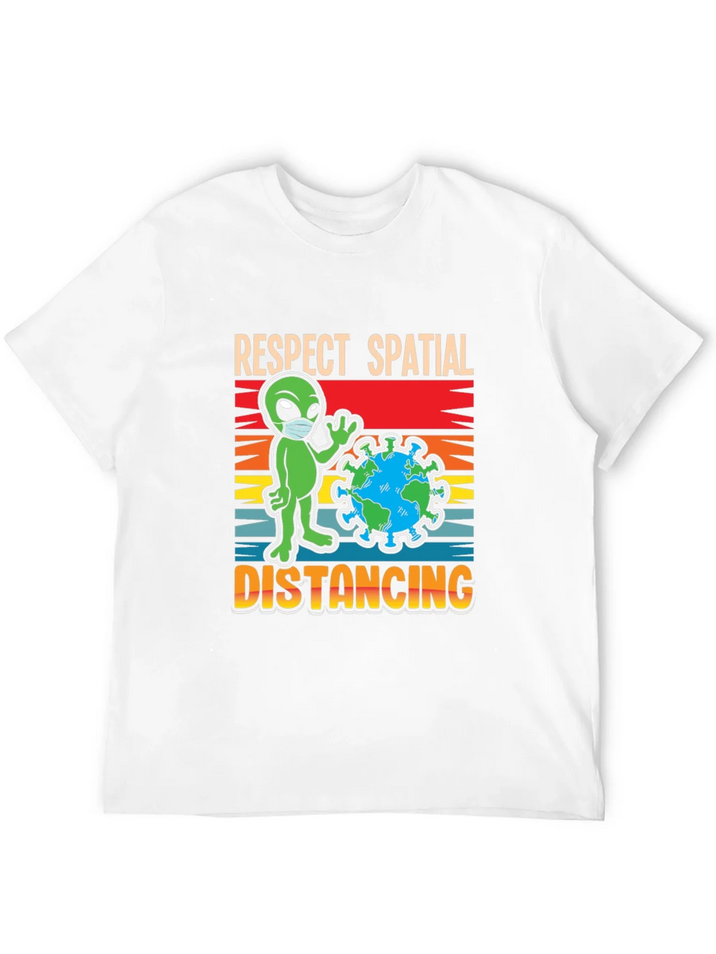 Respect Spatial Distancing T-Shirt Alien Earth Graphic Tee product image 11