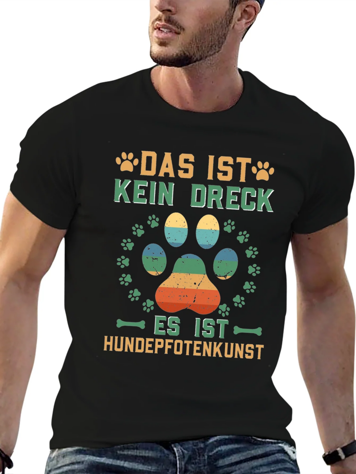 Dog Paw Print T-Shirt - Hundepfotenkunst product image 4