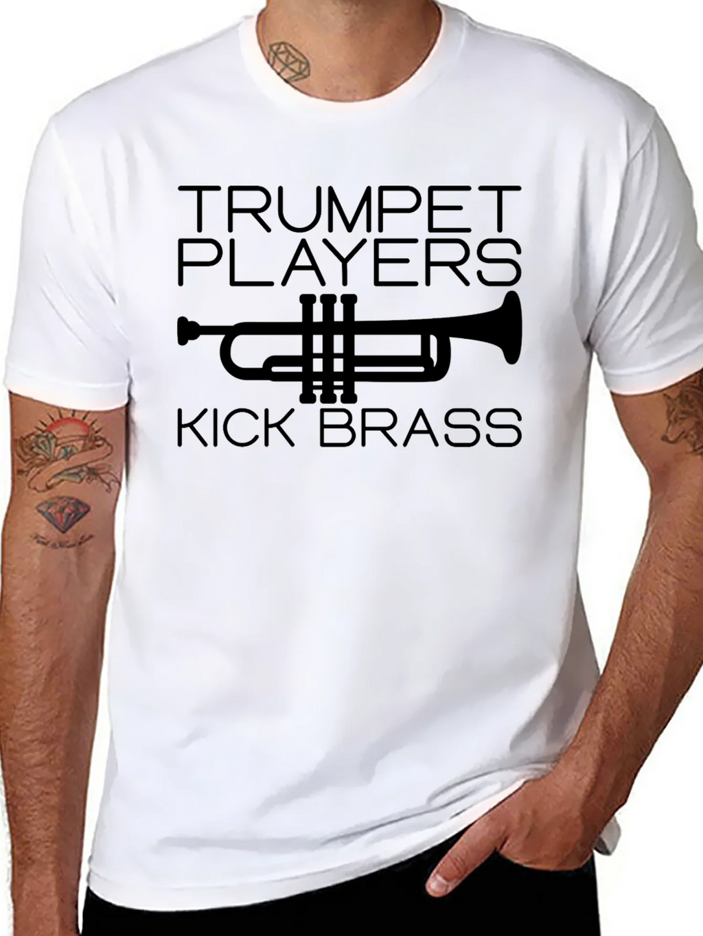 Trumpet Players Kick Brass Graphic Tee product image 7