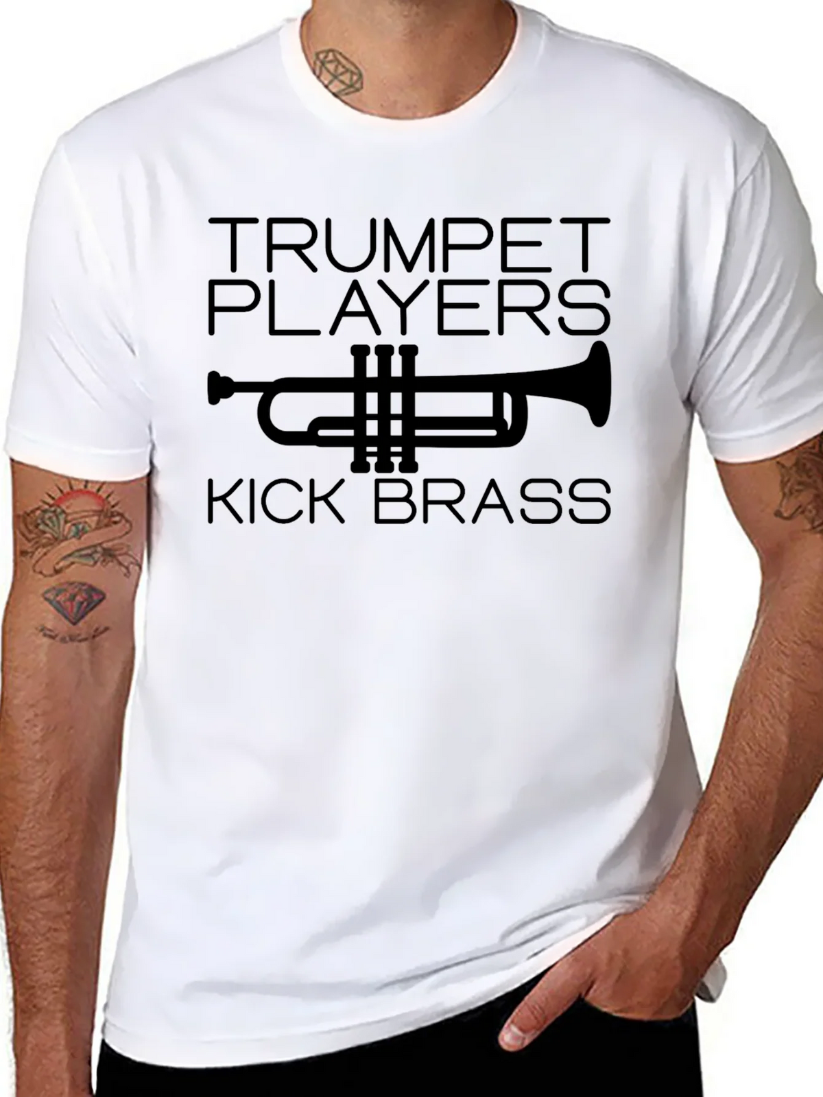 Trumpet Players Kick Brass Graphic Tee product image 7