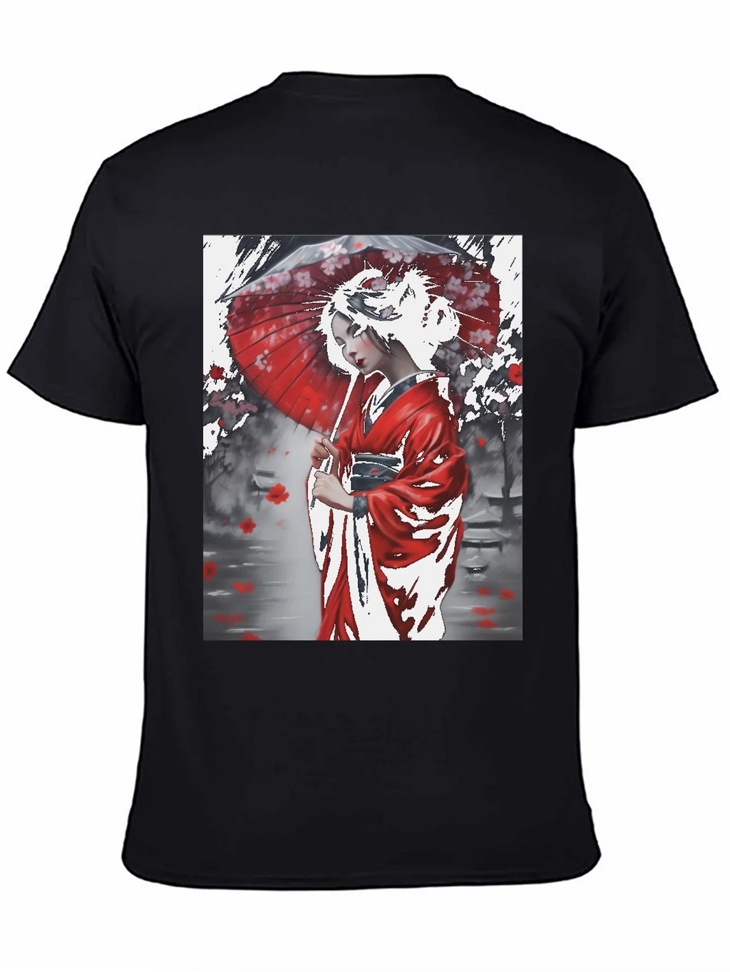 Japanese Geisha Art Graphic Tee product image 4