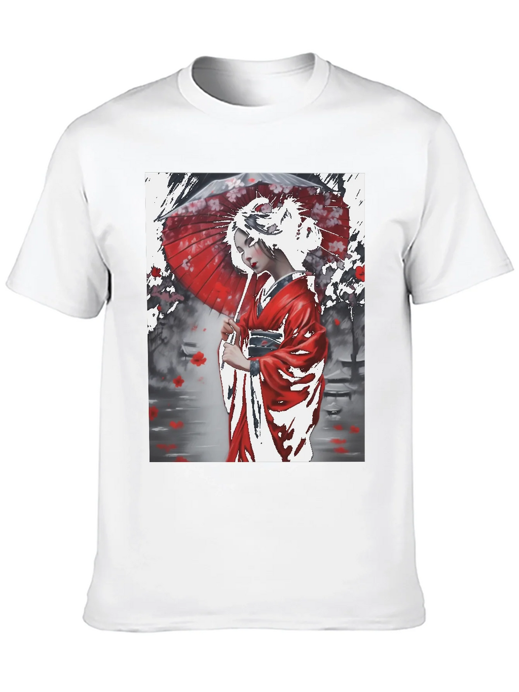 Japanese Geisha Art Graphic Tee product image 9