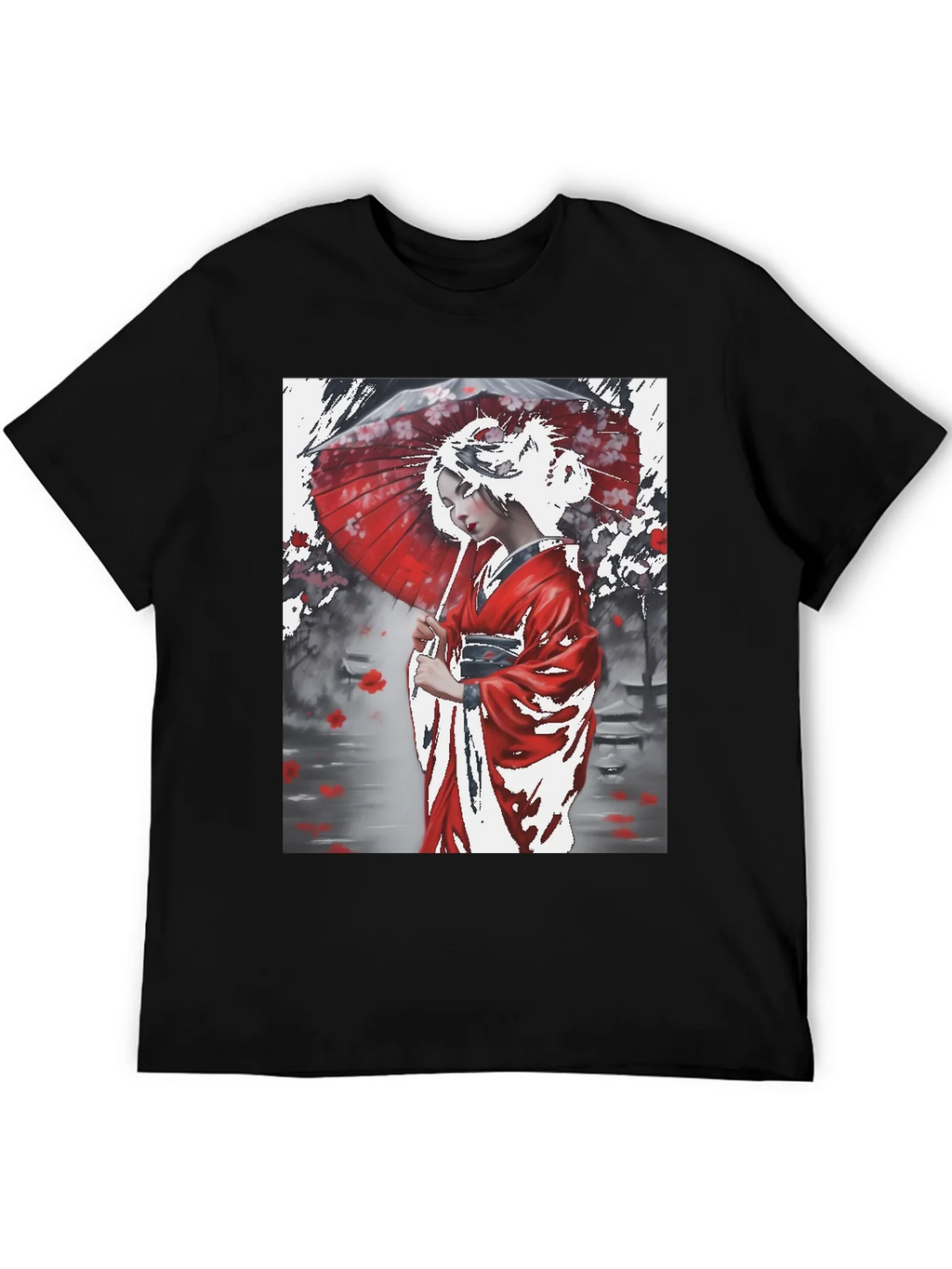 Japanese Geisha Art Graphic Tee product image 5