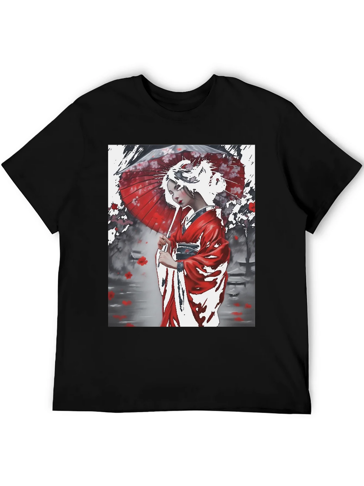 Japanese Geisha Art Graphic Tee product image 5