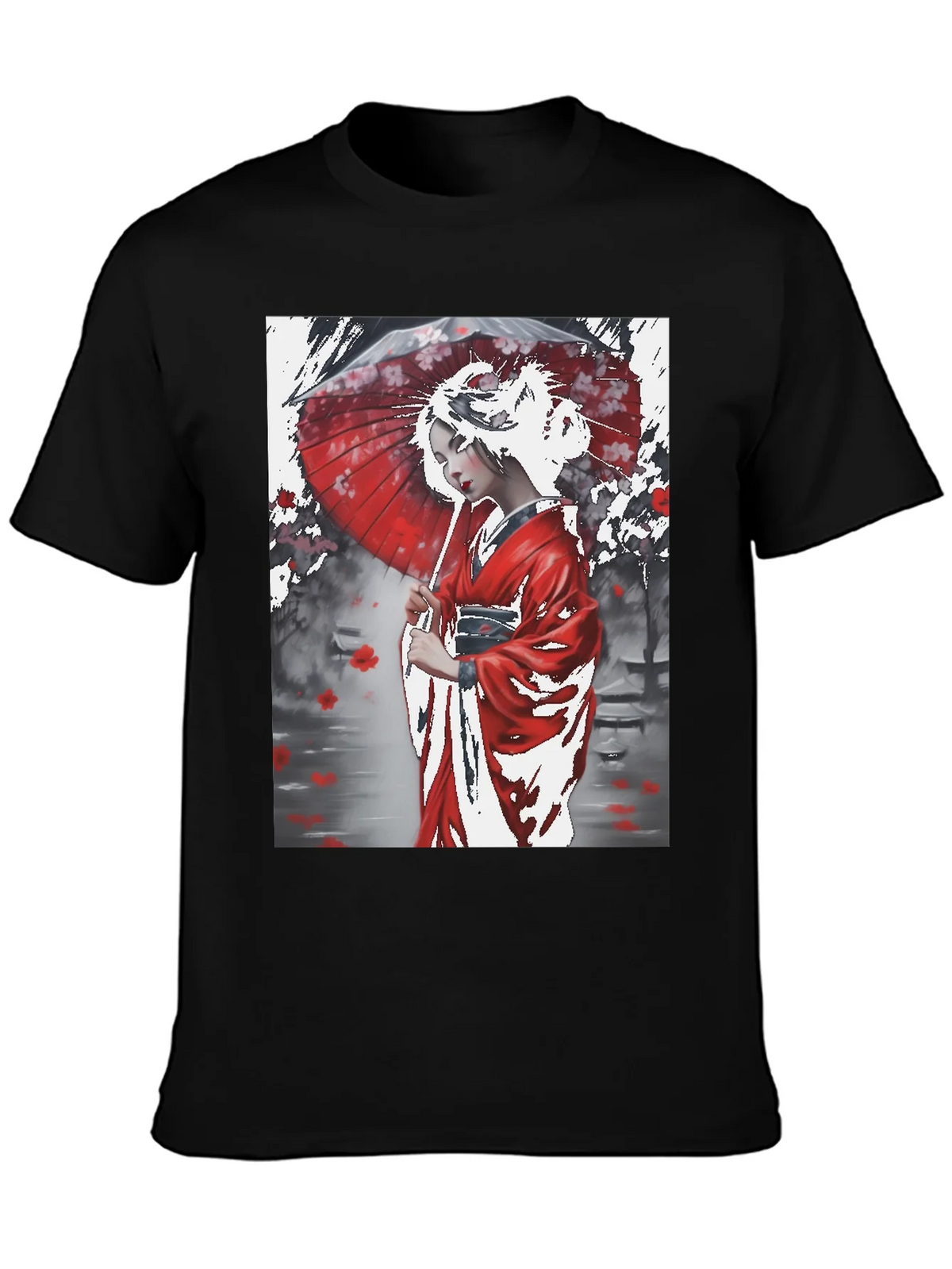 Japanese Geisha Art Graphic Tee product image 3
