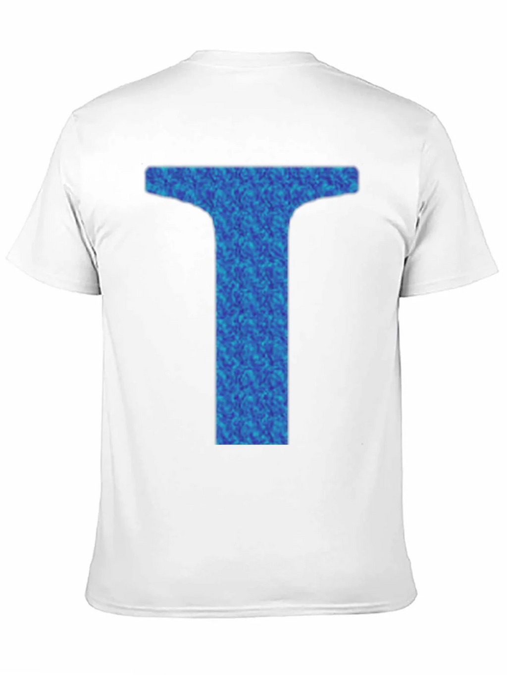 Abstract Blue Letter T Graphic Black T-Shirt product image 6