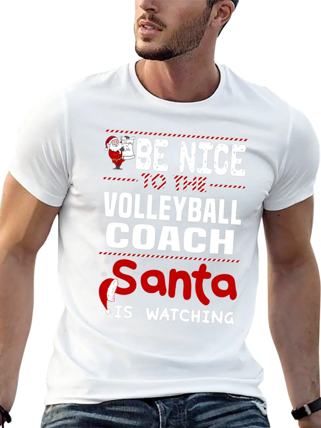 Funny Christmas Volleyball Coach T-Shirt product image 12