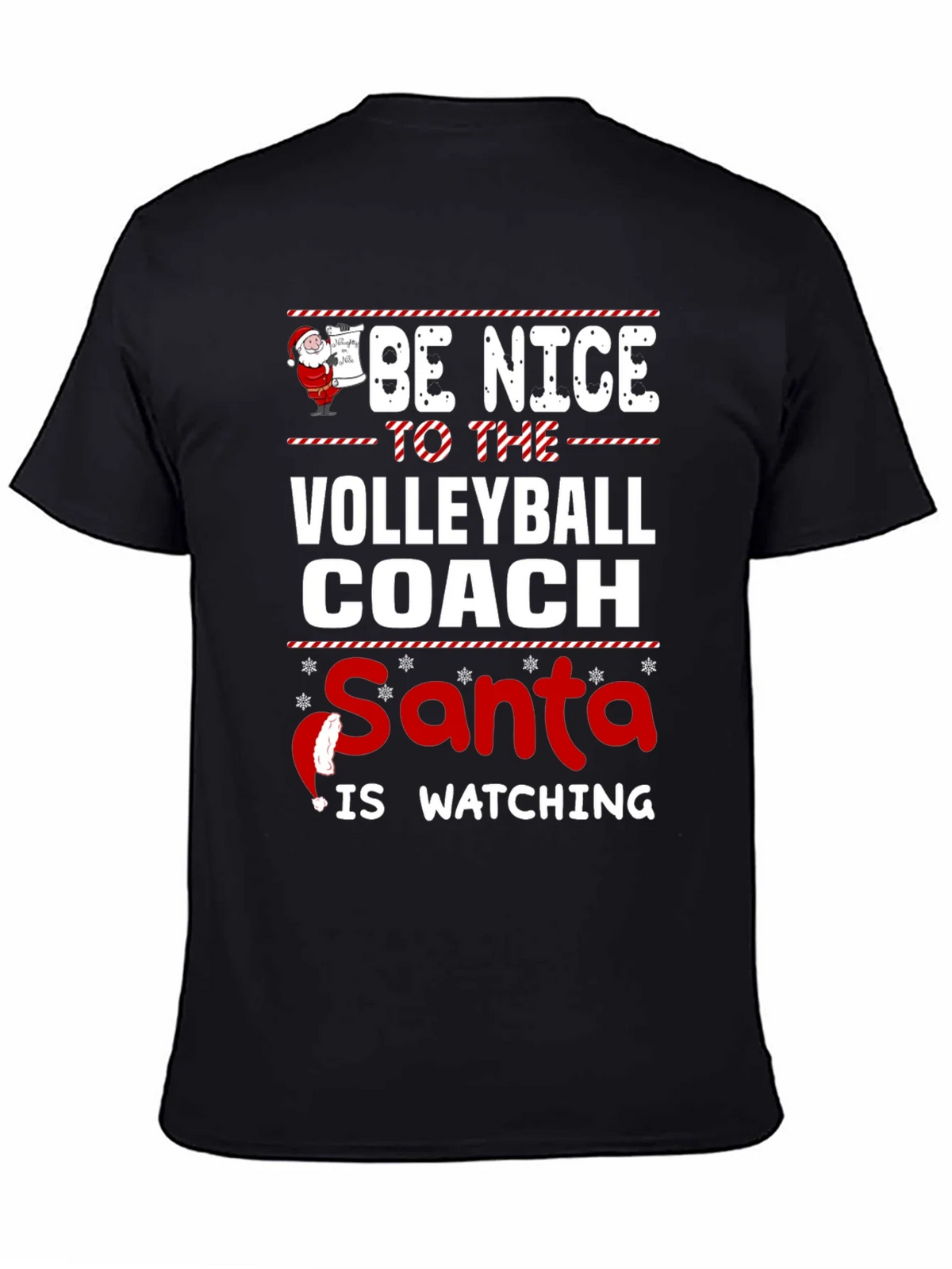 Funny Christmas Volleyball Coach T-Shirt product image 4