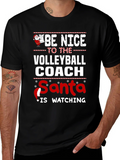 Funny Christmas Volleyball Coach T-Shirt product image 1
