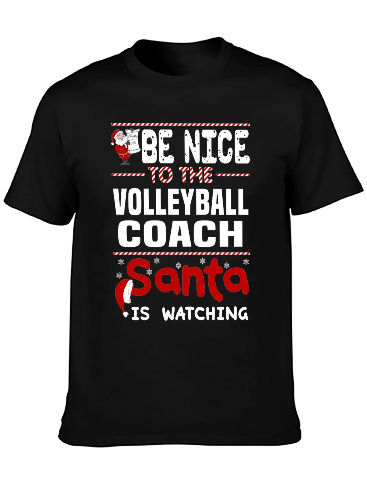 Funny Christmas Volleyball Coach T-Shirt product image 3