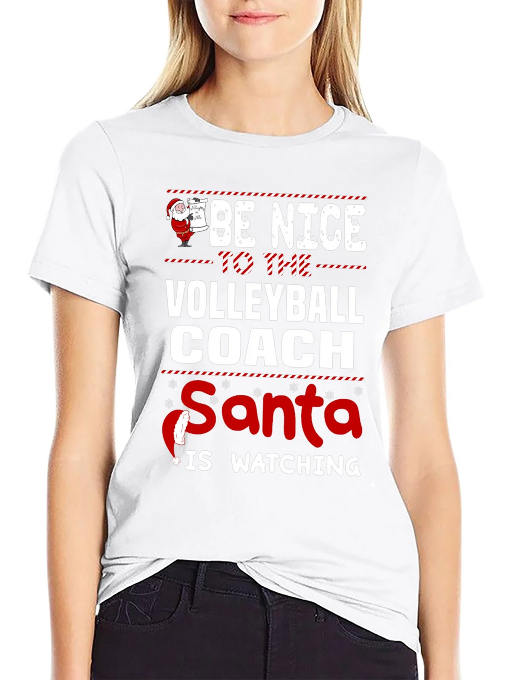 Funny Christmas Volleyball Coach T-Shirt product image 8