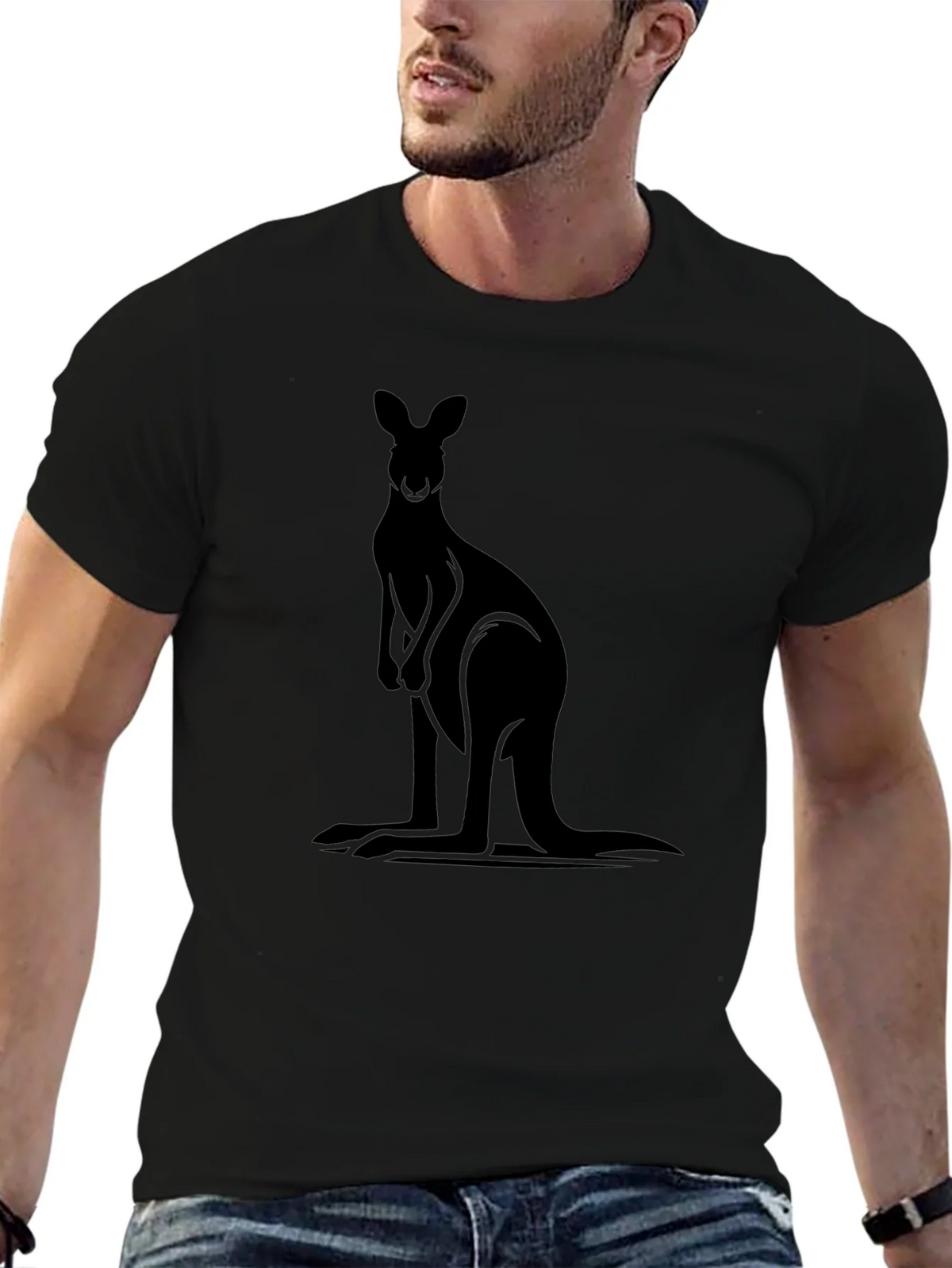 Black Kangaroo Graphic Tee product image 5