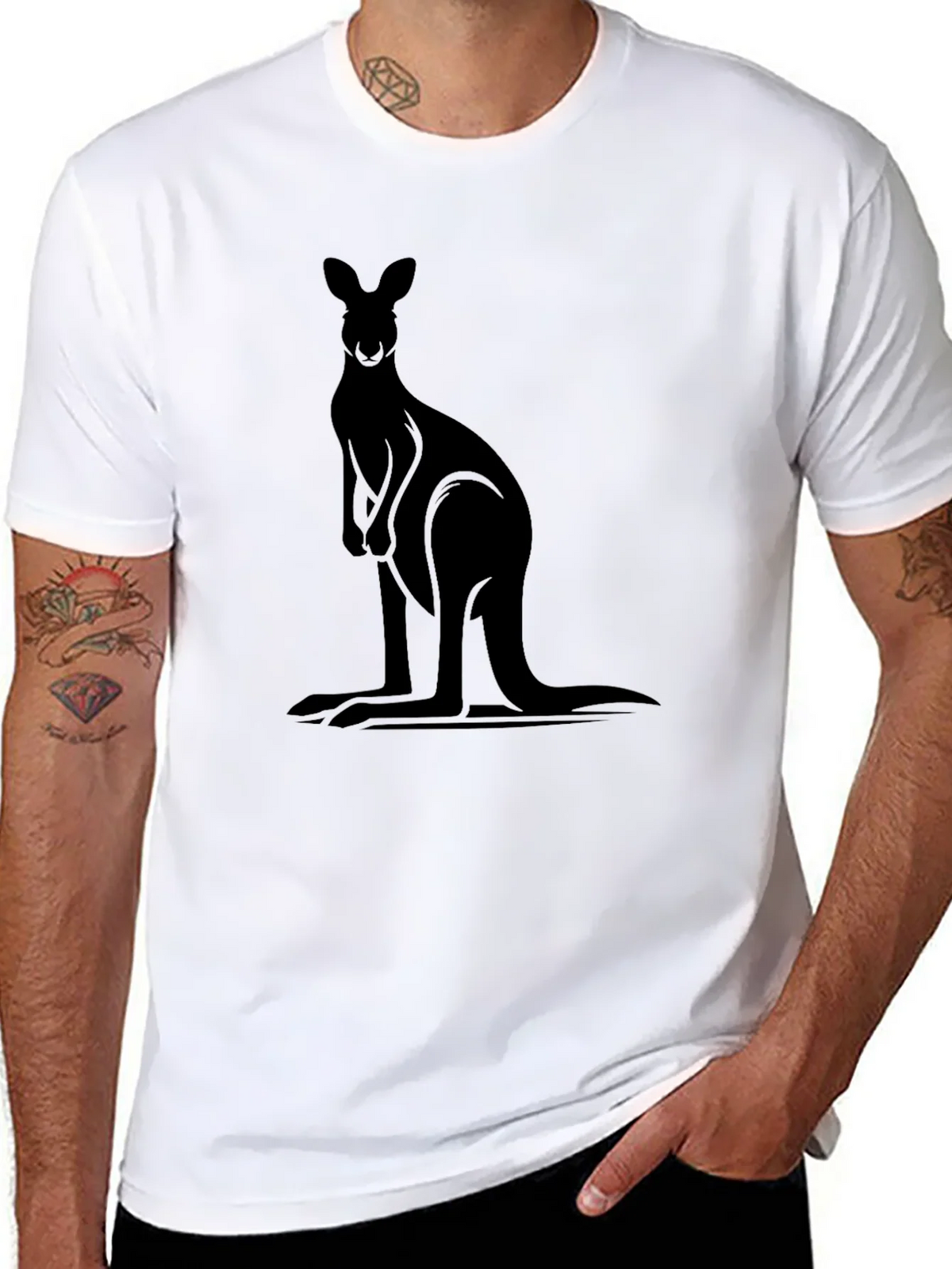 Black Kangaroo Graphic Tee product image 6