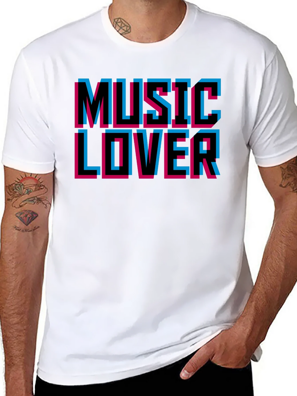 Music Lover Black Graphic T-Shirt product image 7
