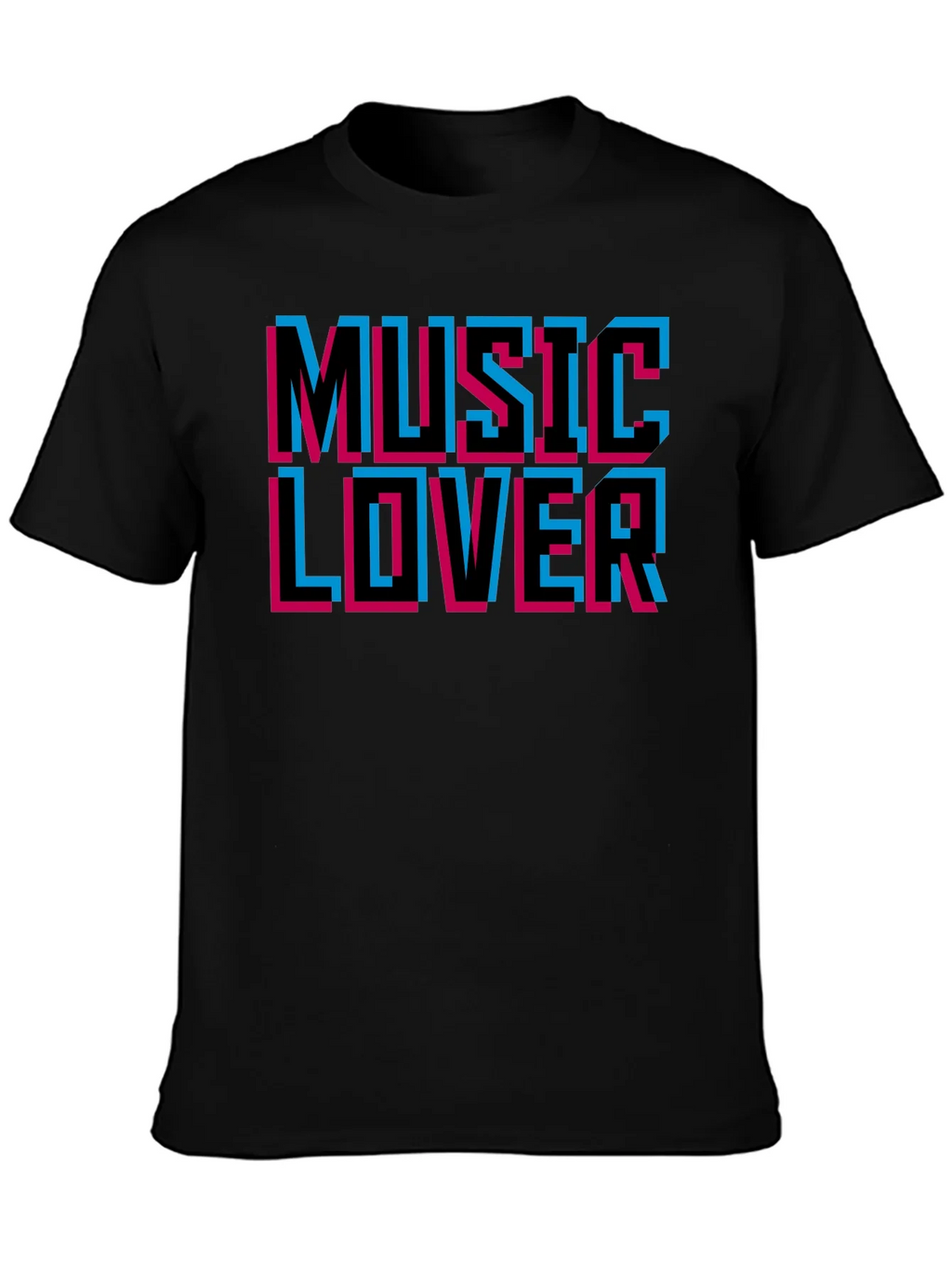 Music Lover Black Graphic T-Shirt product image 3