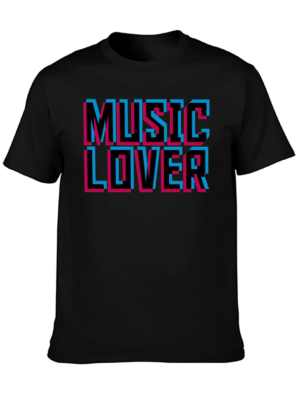 Music Lover Black Graphic T-Shirt product image 3