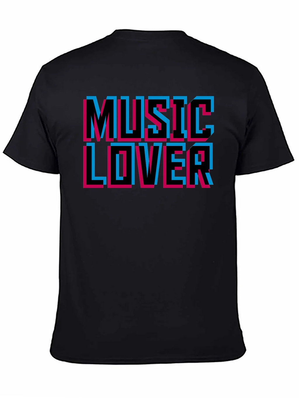 Music Lover Black Graphic T-Shirt product image 4