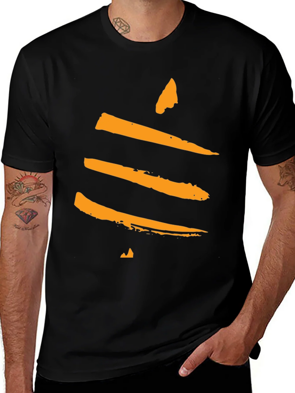 Modern Abstract Graphic Tee - Black product image 1