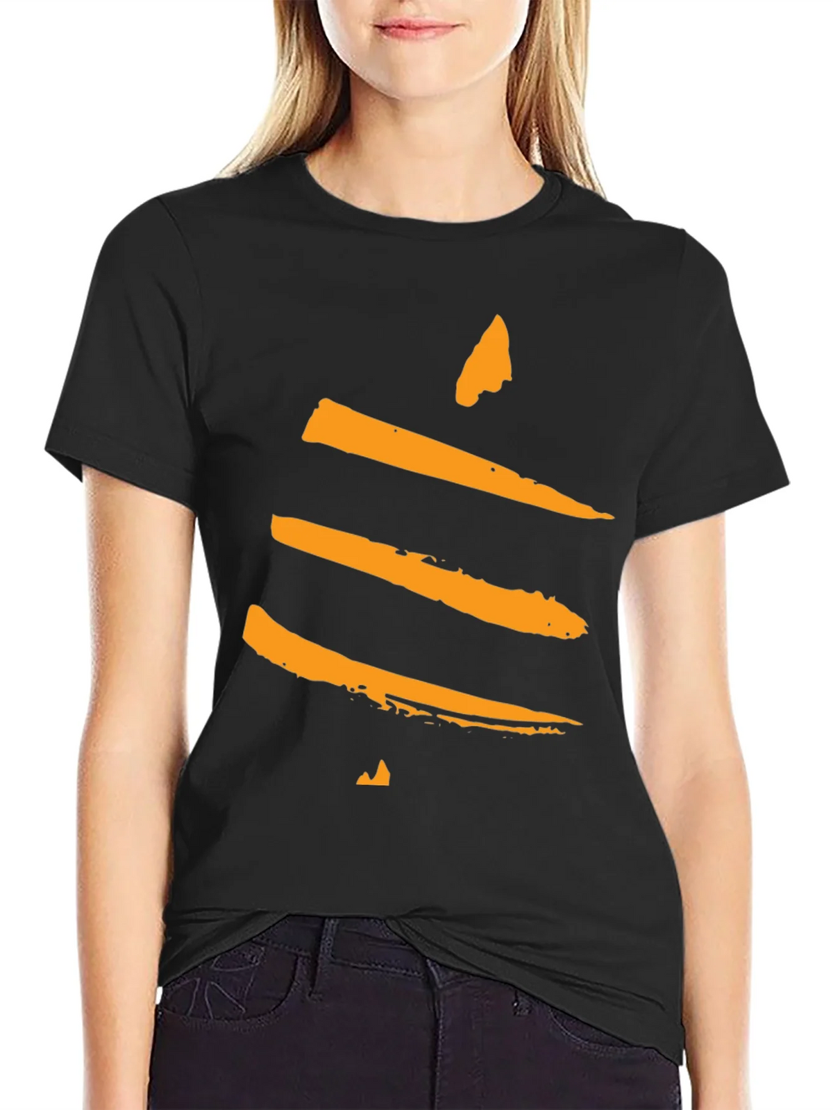 Modern Abstract Graphic Tee - Black product image 2