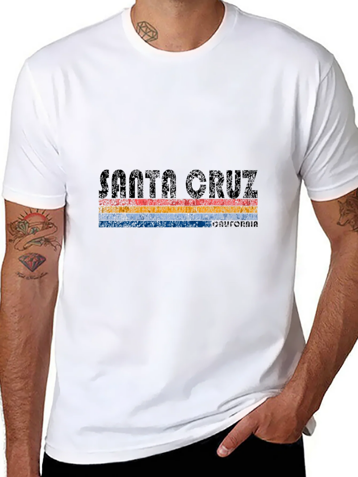 Santa Cruz Retro Striped Graphic Tee - Black product image 7