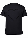 Heart Outline Black T-Shirt product image 1