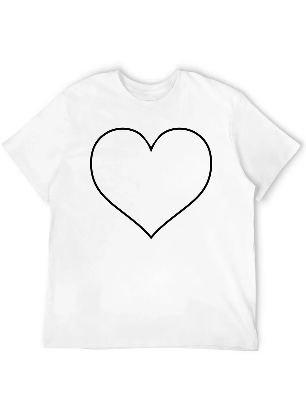 Heart Outline Black T-Shirt product image 5