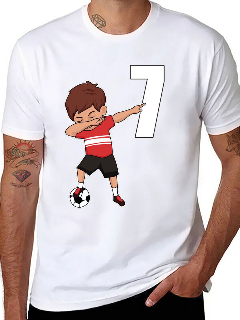 Soccer Birthday Boy Number 7 T-Shirt product image 7