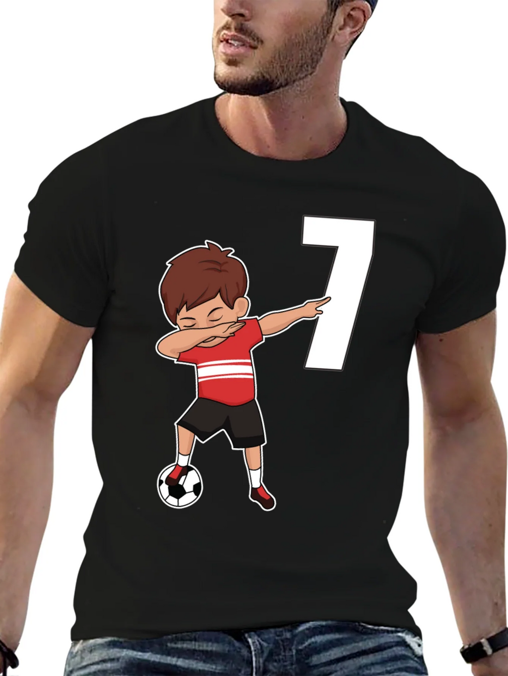 Soccer Birthday Boy Number 7 T-Shirt product image 6