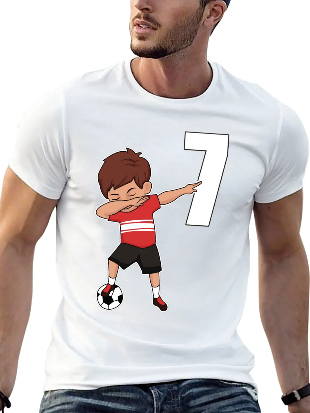 Soccer Birthday Boy Number 7 T-Shirt product image 12