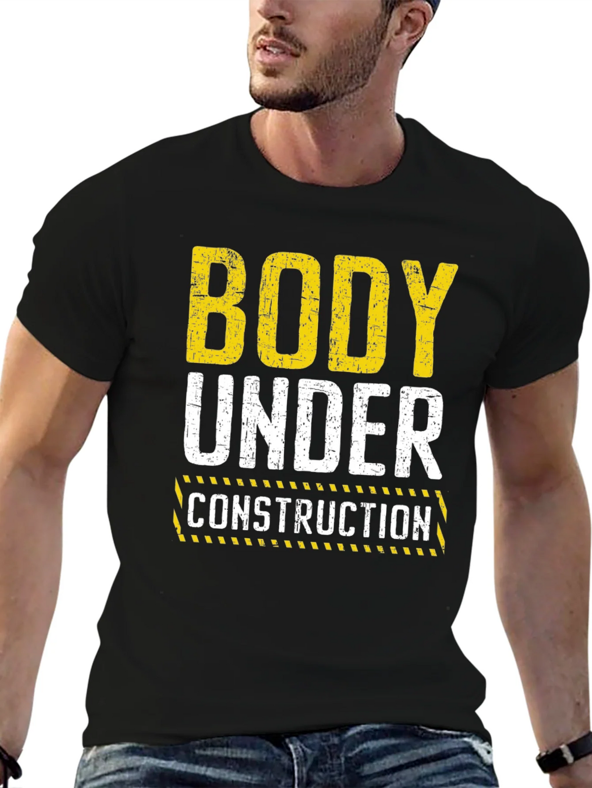Body Under Construction Graphic T-Shirt - Black product image 5