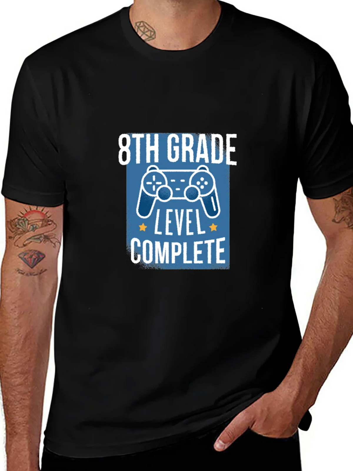 8th Grade Level Complete Black T-Shirt product image 1
