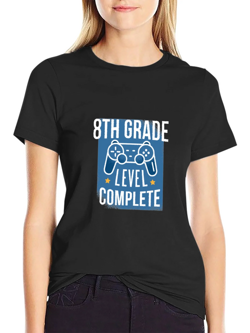 8th Grade Level Complete Black T-Shirt product image 2