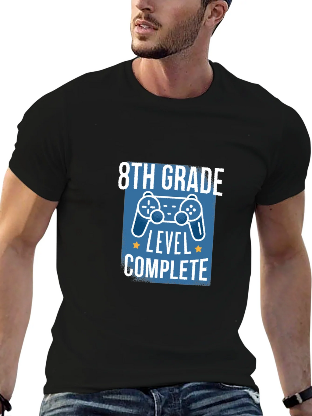 8th Grade Level Complete Black T-Shirt product image 6