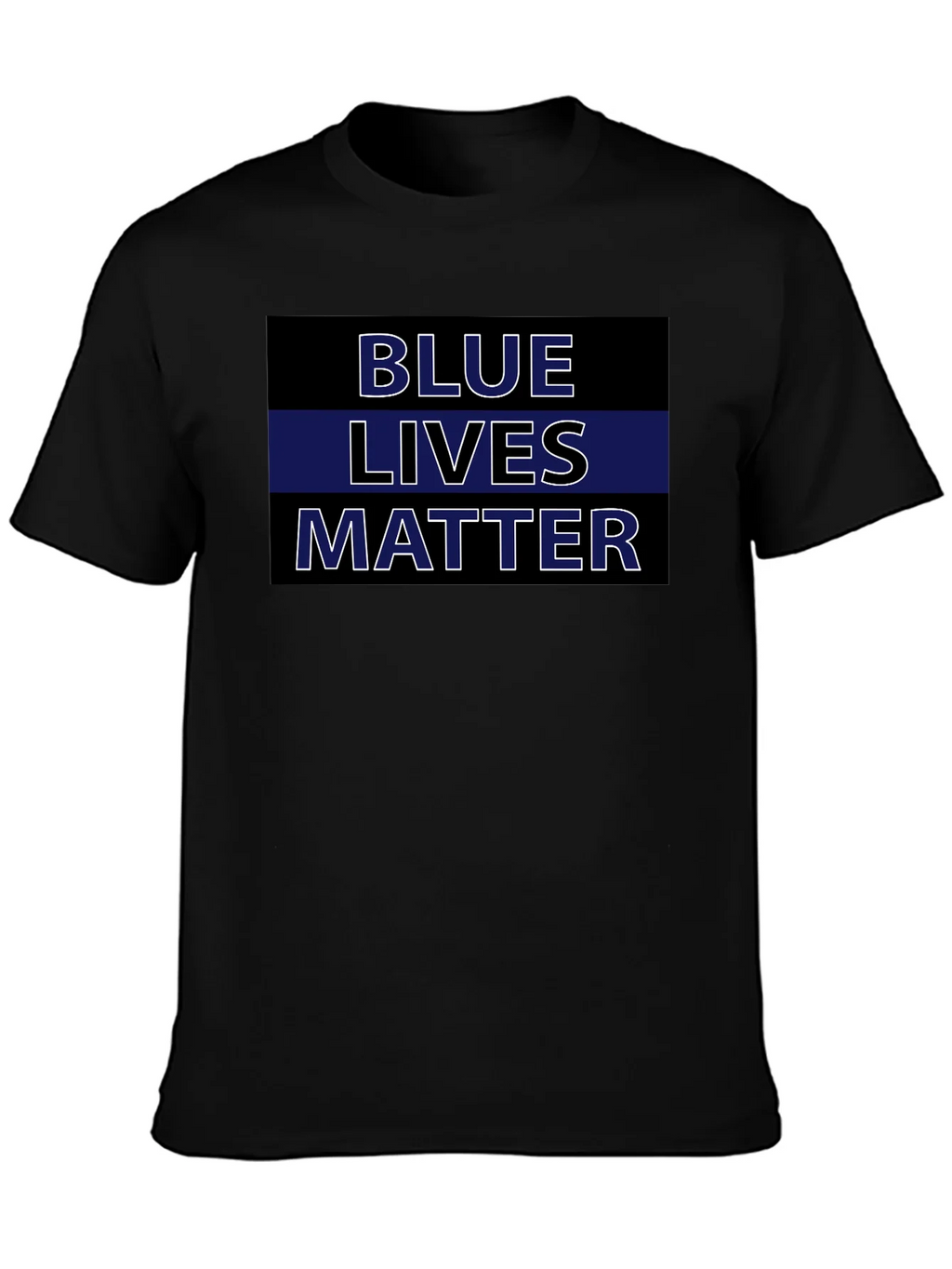 Blue Lives Matter T-Shirt - Black product image 3