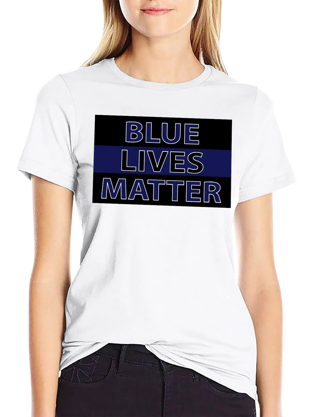 Blue Lives Matter T-Shirt - Black product image 8