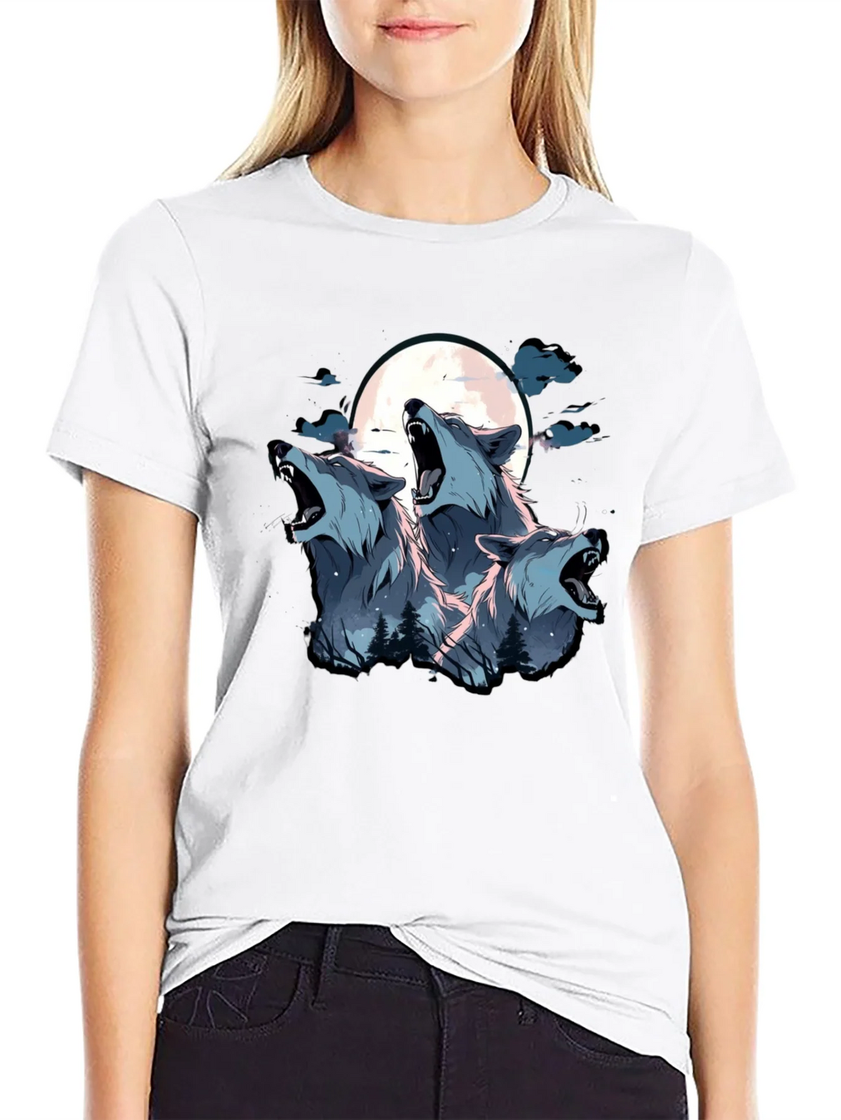 Three Wolf Moon Graphic Tee - Black product image 8