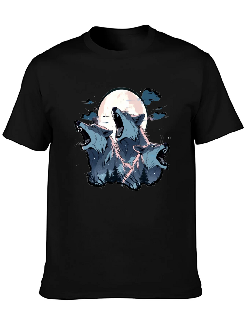 Three Wolf Moon Graphic Tee - Black product image 3