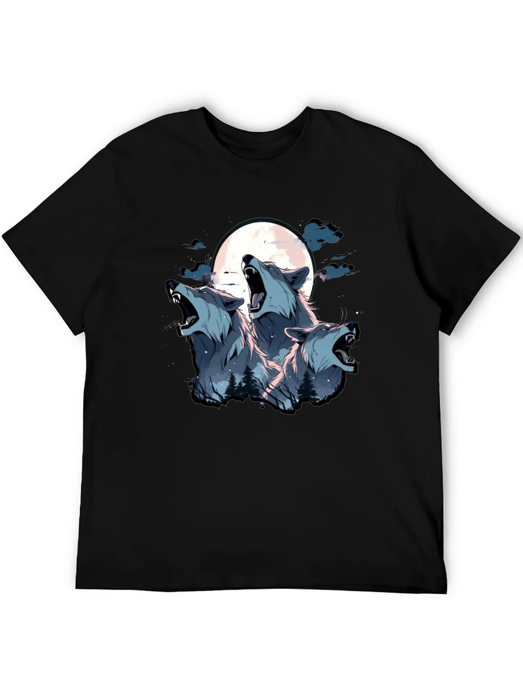 Three Wolf Moon Graphic Tee - Black product image 5
