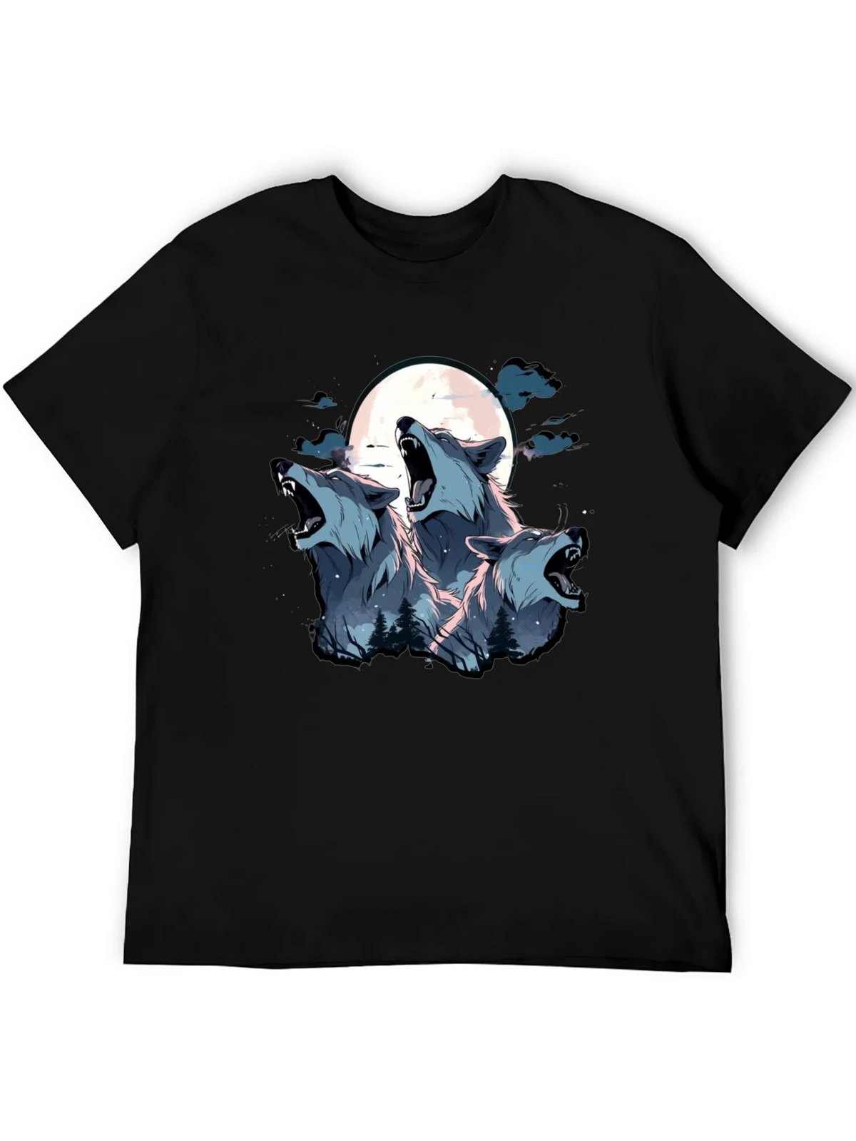 Three Wolf Moon Graphic Tee - Black product image 5