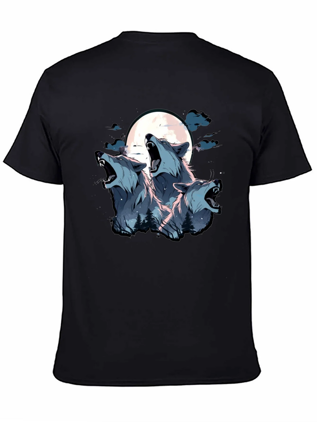 Three Wolf Moon Graphic Tee - Black product image 4
