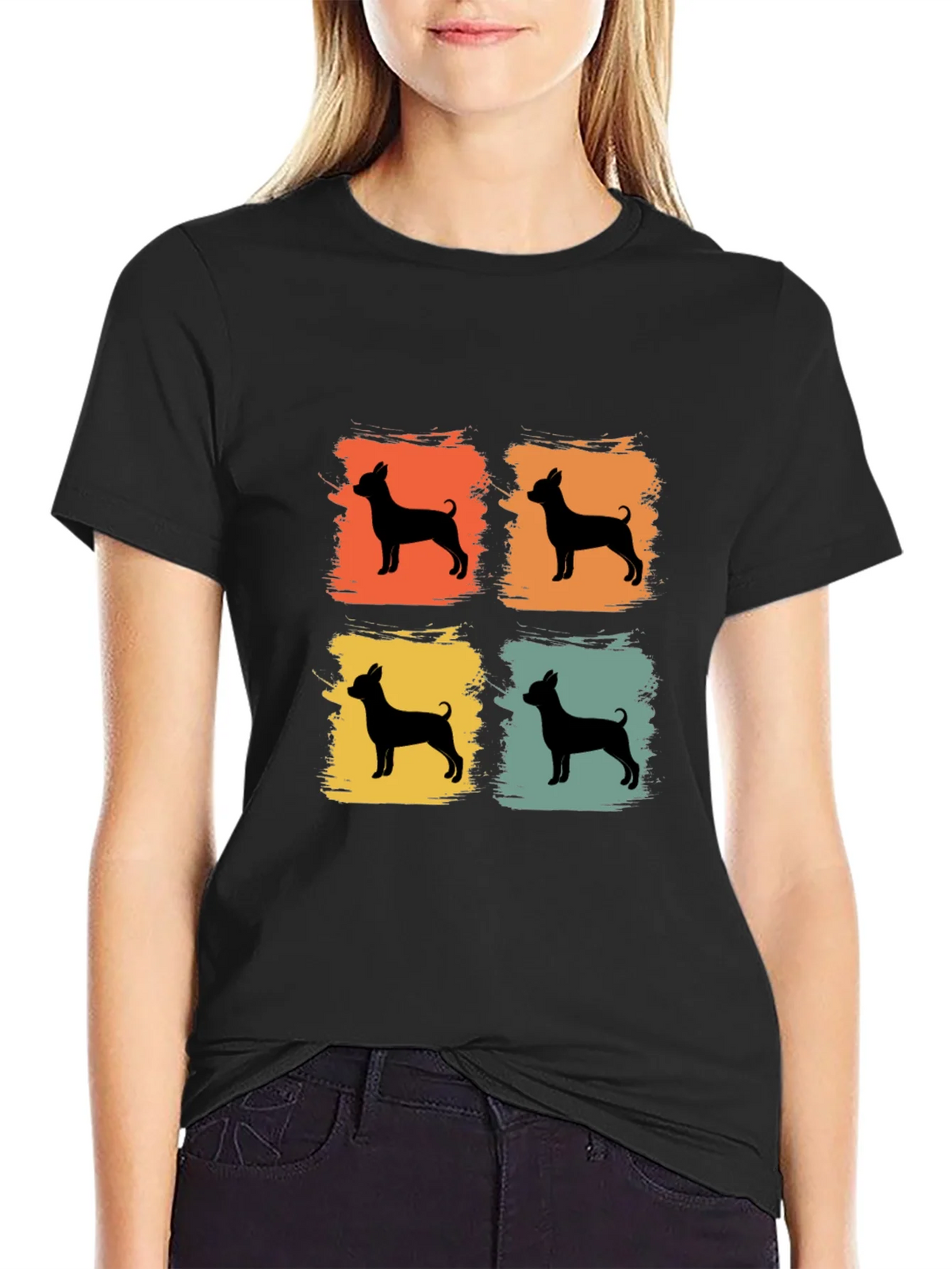 Retro Dog Silhouette T-Shirt - Vintage Style product image 2