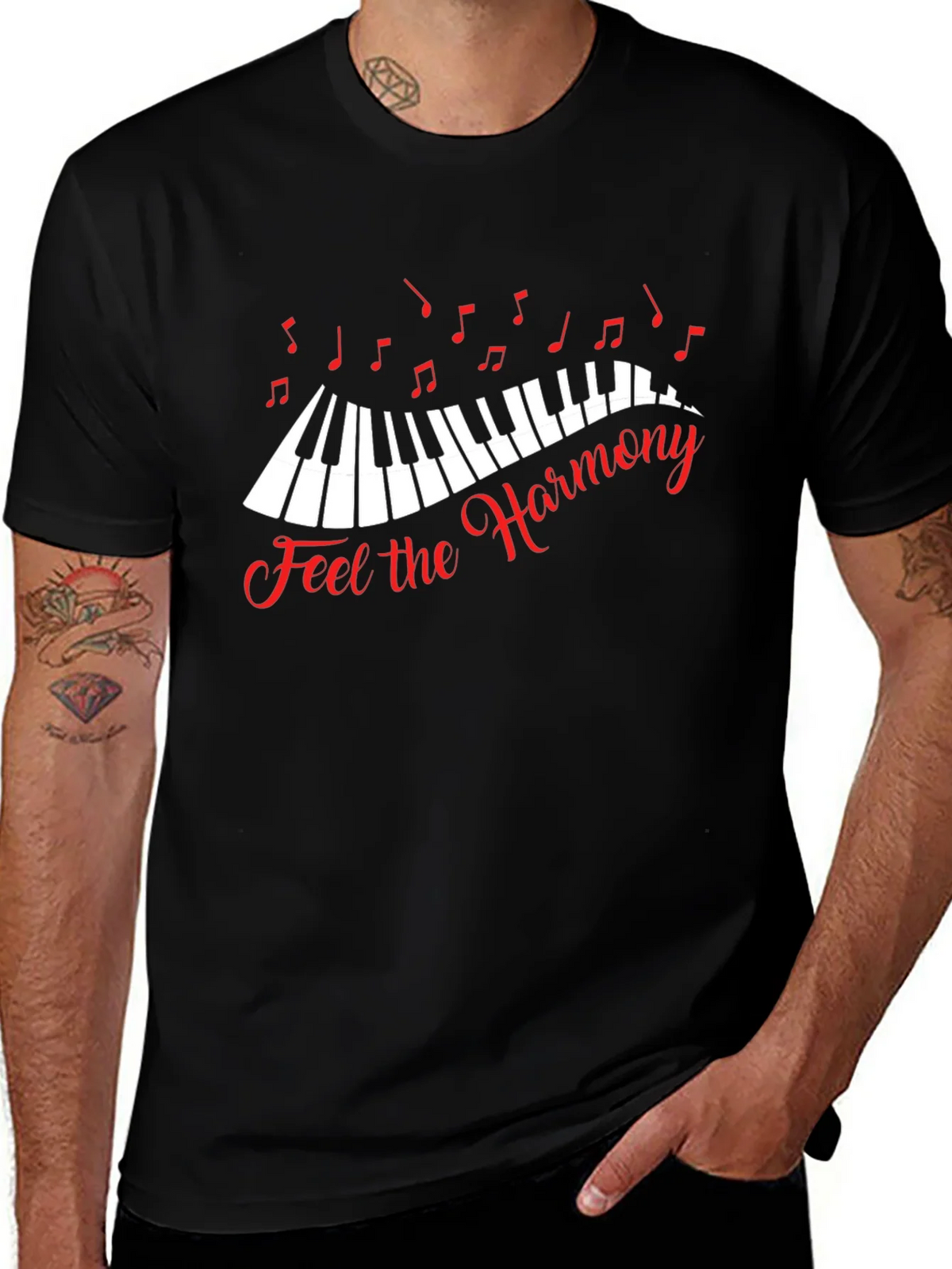 Feel the Harmony Black T-Shirt product image 1