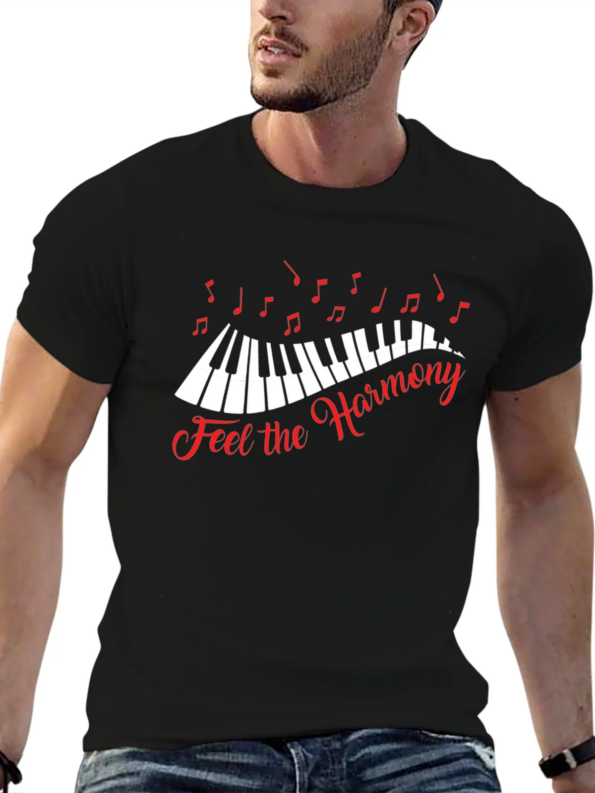 Feel the Harmony Black T-Shirt product image 6