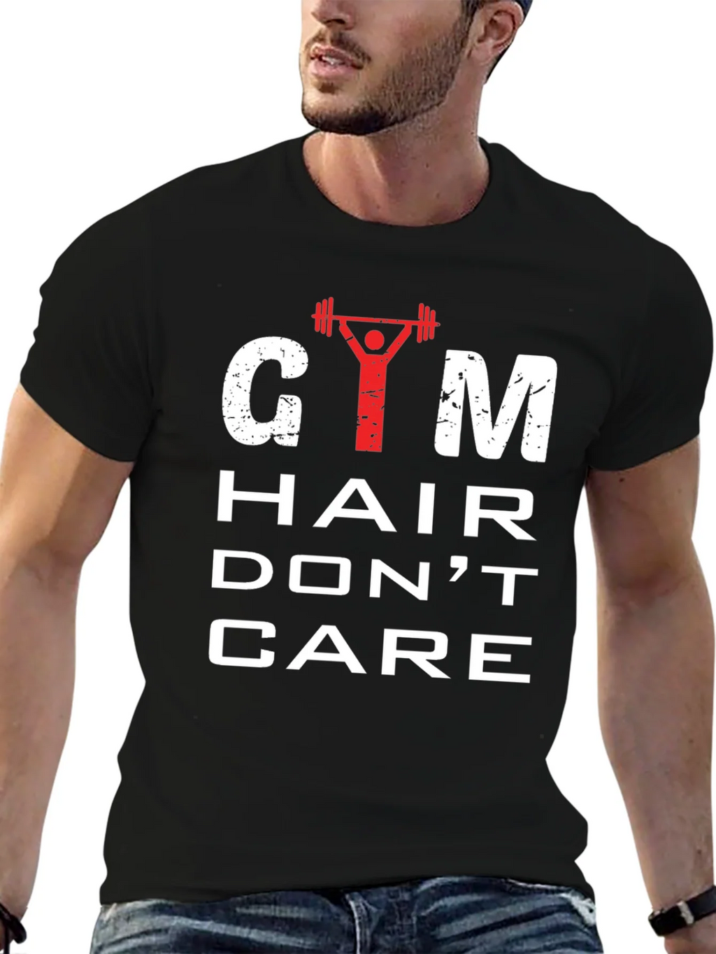 Gym Hair Dont Care Mens Graphic Tee product image 6