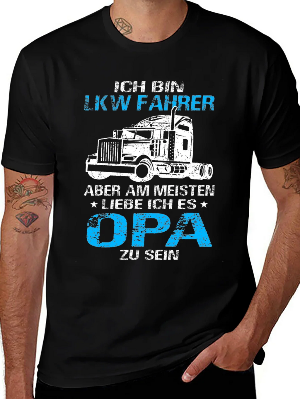 Ich Bin LKW Fahrer Opa T-Shirt - Truck Driver Grandfather product image 1